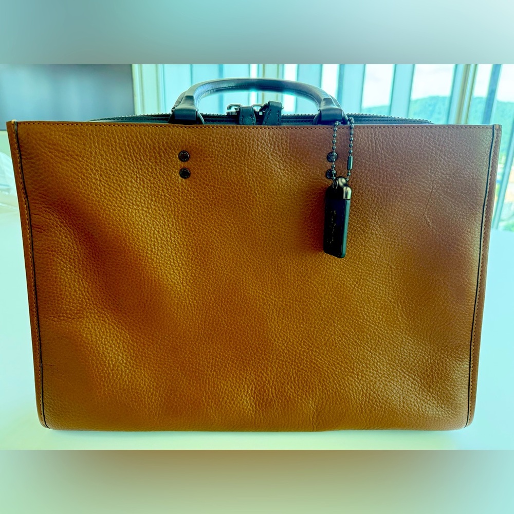 Coach Tan (Brown) Leather Briefcase (Never used)